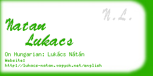 natan lukacs business card