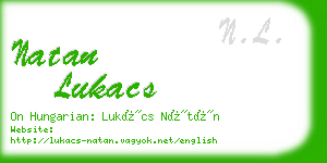 natan lukacs business card